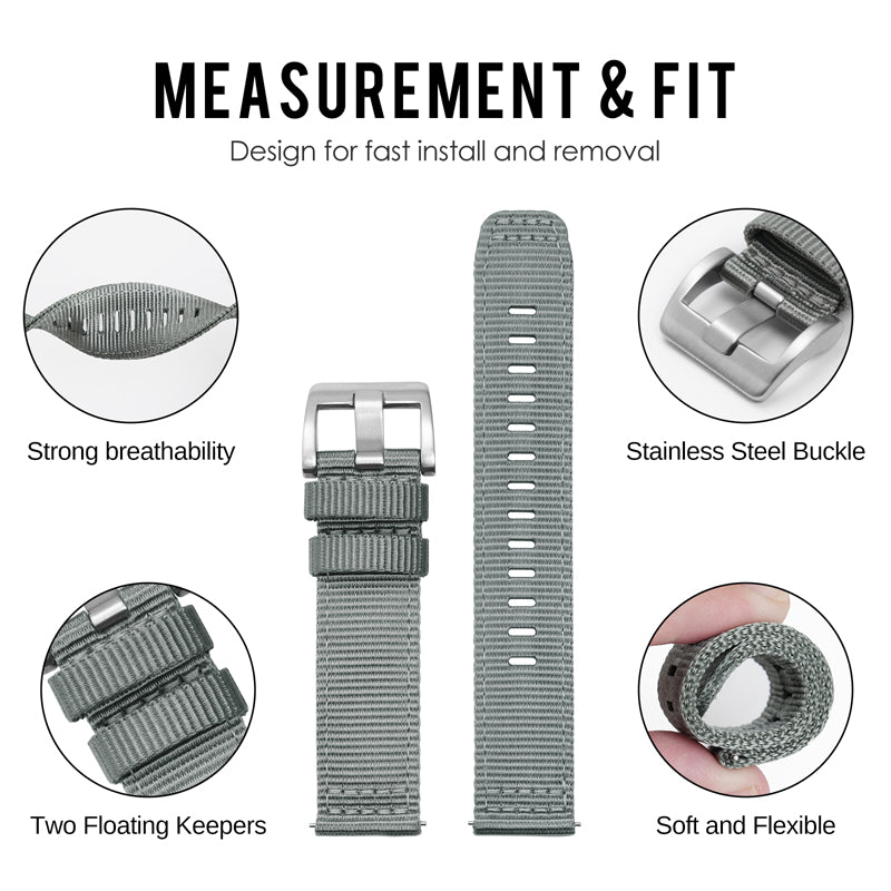 Hot Selling Nylon Fabric Watch Band for Field Watch 20mm 22mm