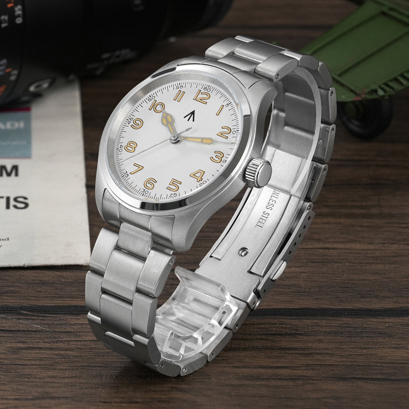 Militado 36 mm Reloj de campo de cuarzo D12 - Agujas tipo lápiz