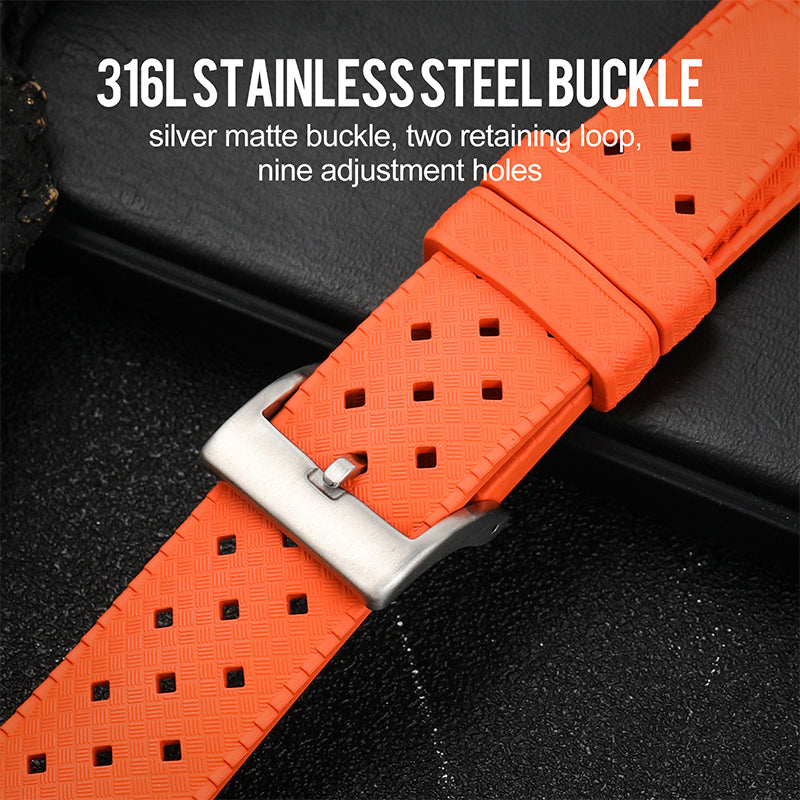 Militado 20mm Fluoro Rubber FKM Watch Strap