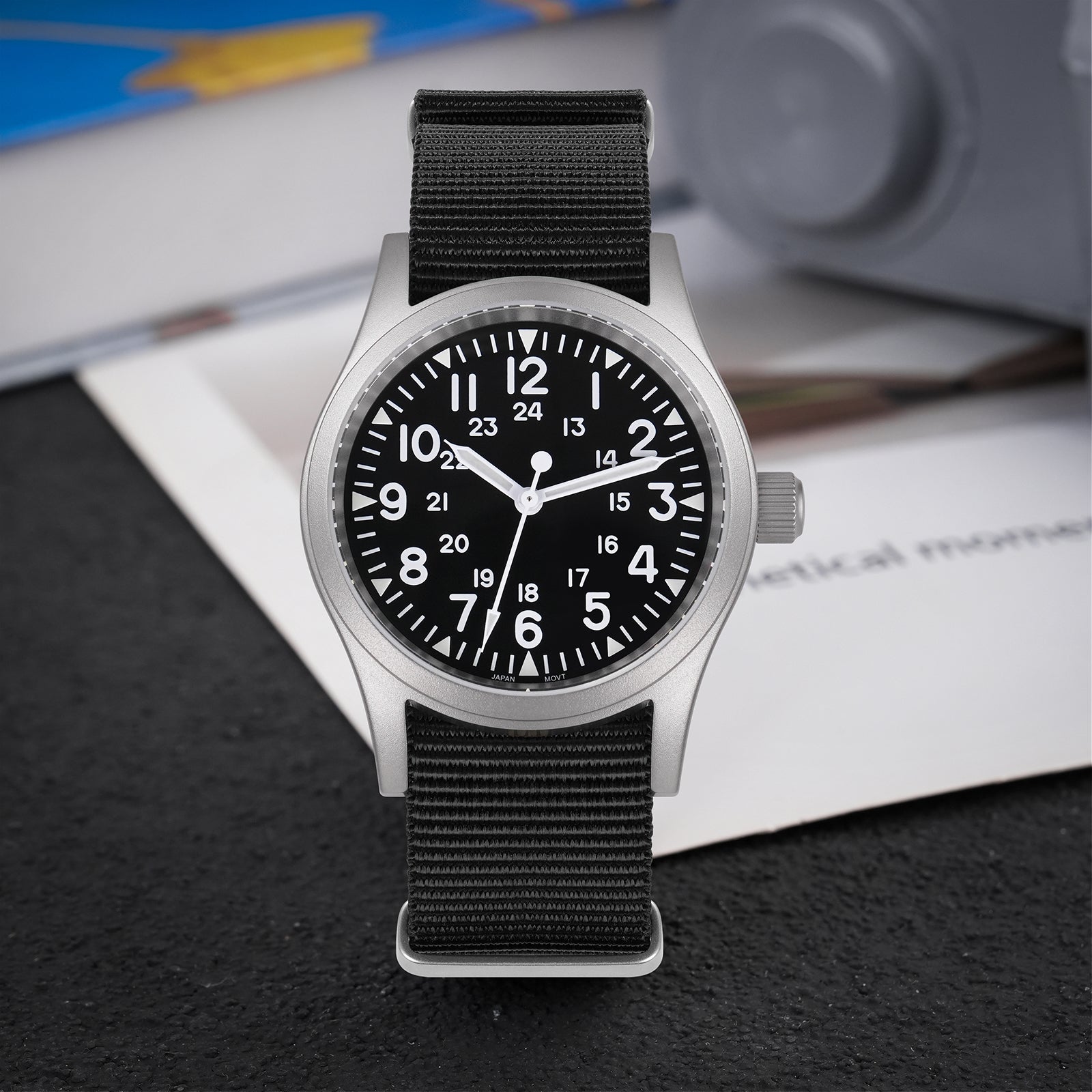 ★11.11 SALE★Militado VH31 Vintage Military Watch ML05 Blue Dial