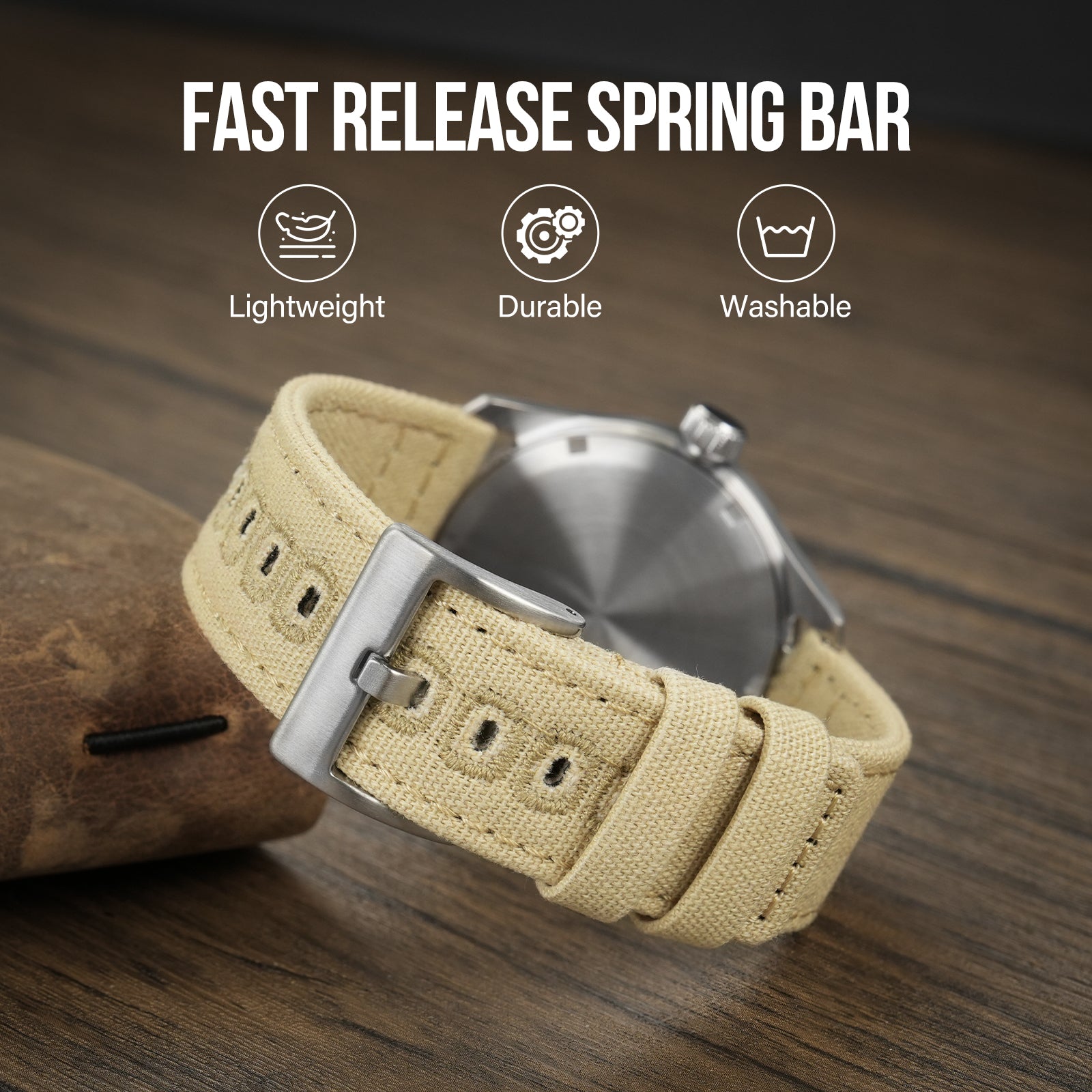 New Arrival Canvas Watch Strap Vintage Watch band 20mm 22mm