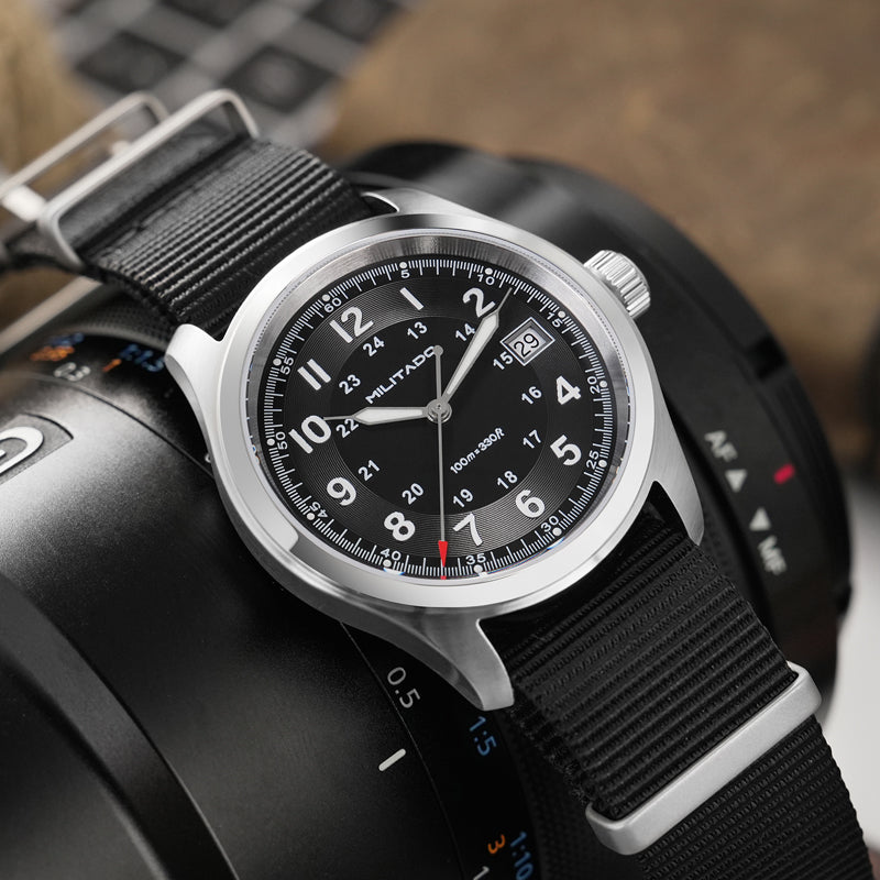 💥Spring Sale💥Militado 38mm Sapphire Crystal Field Watch ML08 Grey Dial