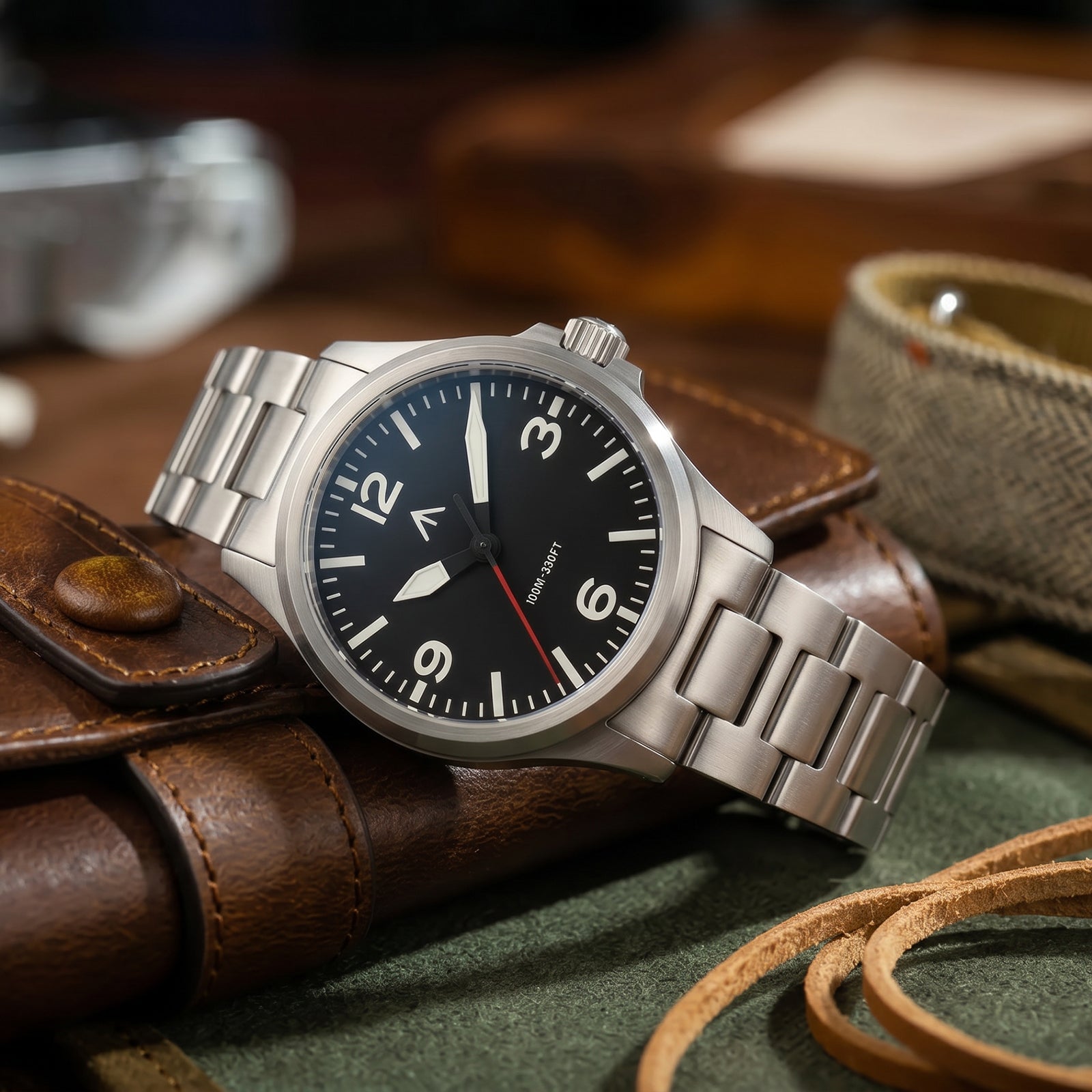 ★SuperOfertas ★Militado 38mm Reloj militar de campo con cristal de zafiro ML05