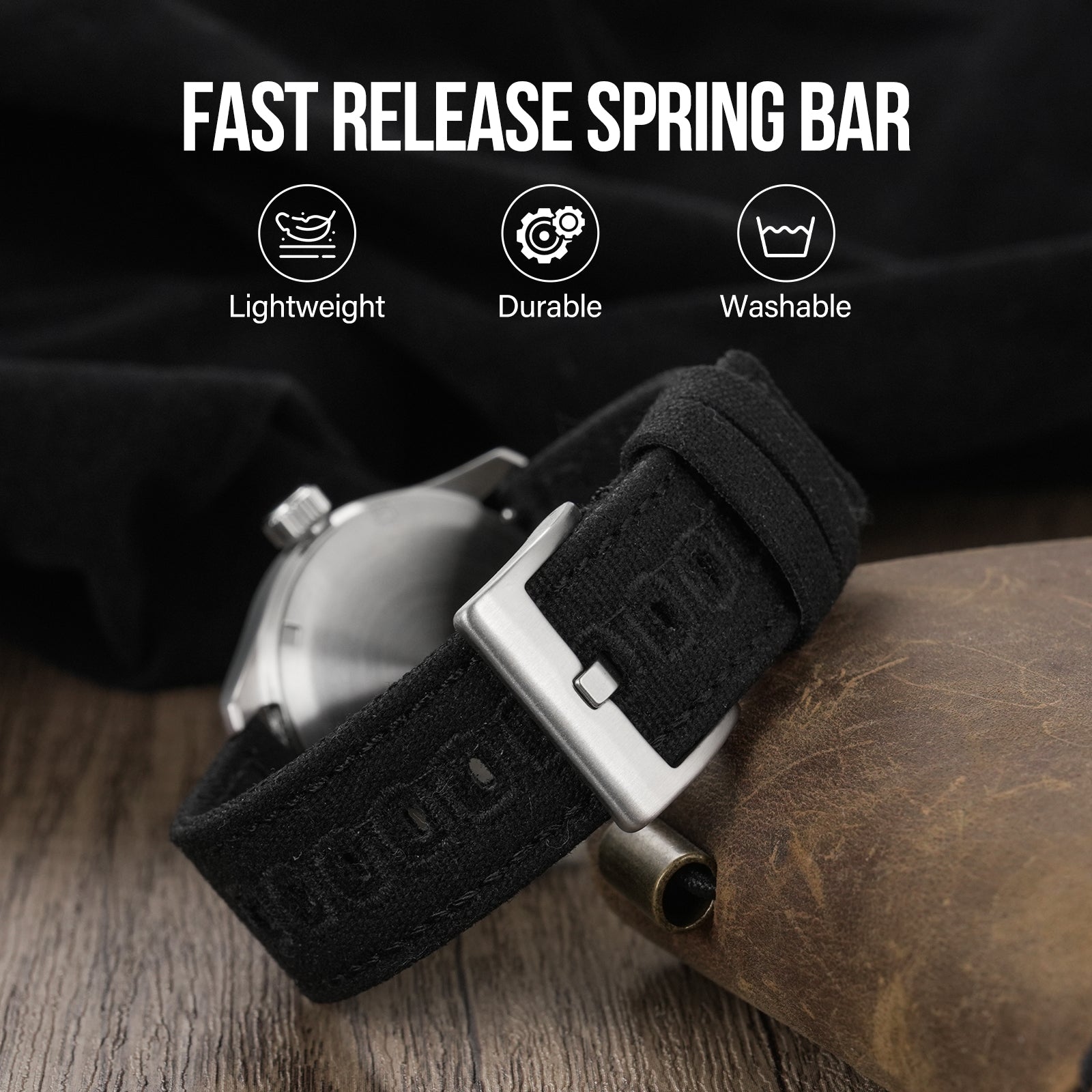 New Arrival Canvas Watch Strap Vintage Watch band 20mm 22mm