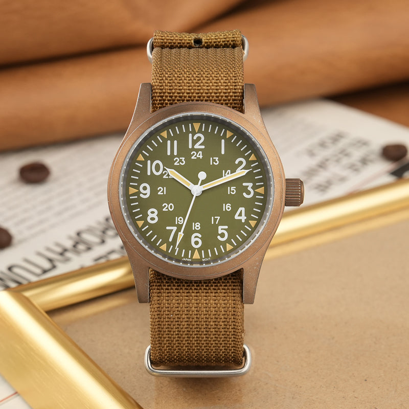 💥Spring Sale💥Militado 38mm PVD Bronze Watch Military Watch ML05