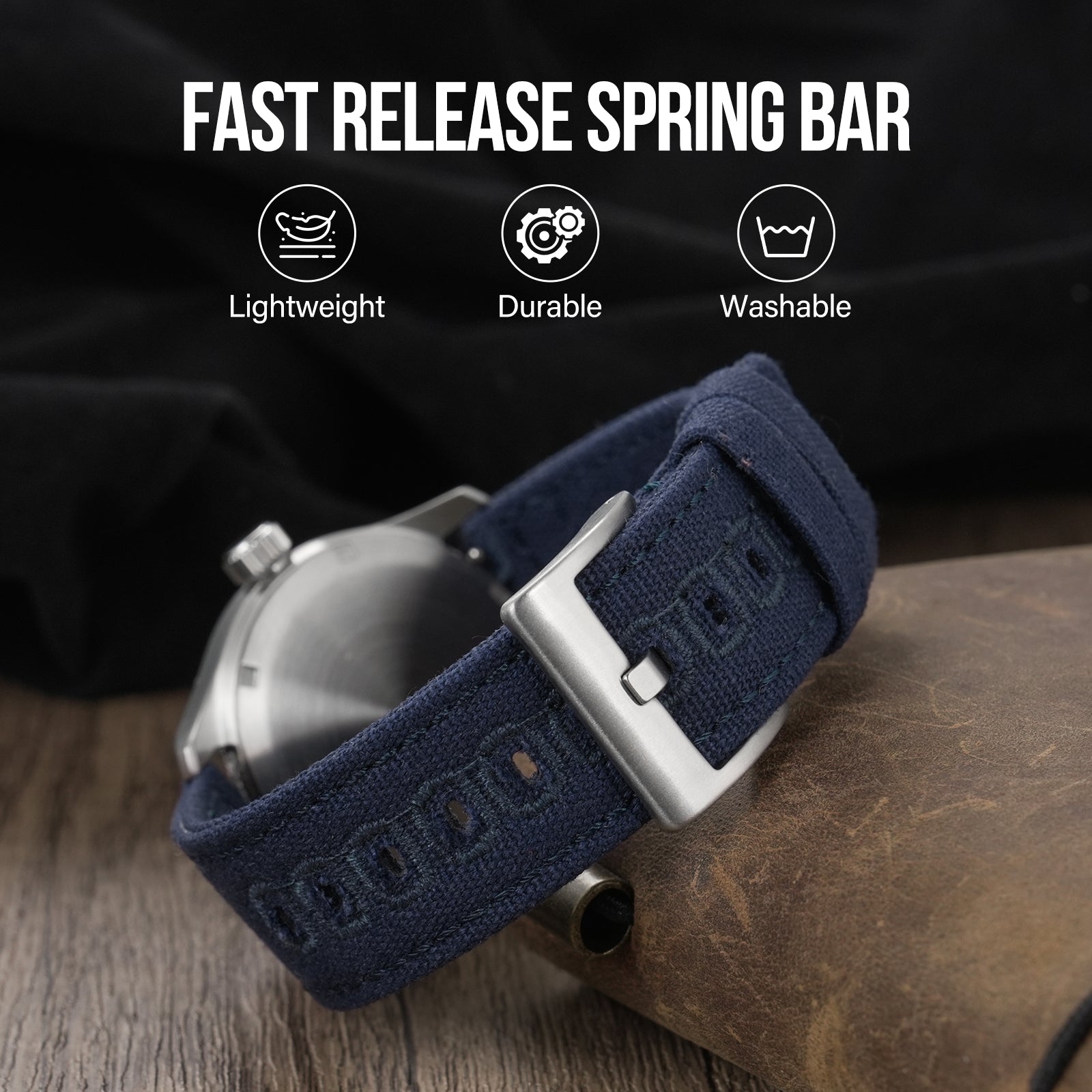 New Arrival Canvas Watch Strap Vintage Watch band 20mm 22mm