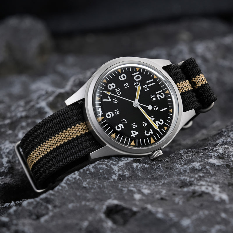 💥Spring Sale💥Militado 36mm High Domed VH31 Field Watch ML07