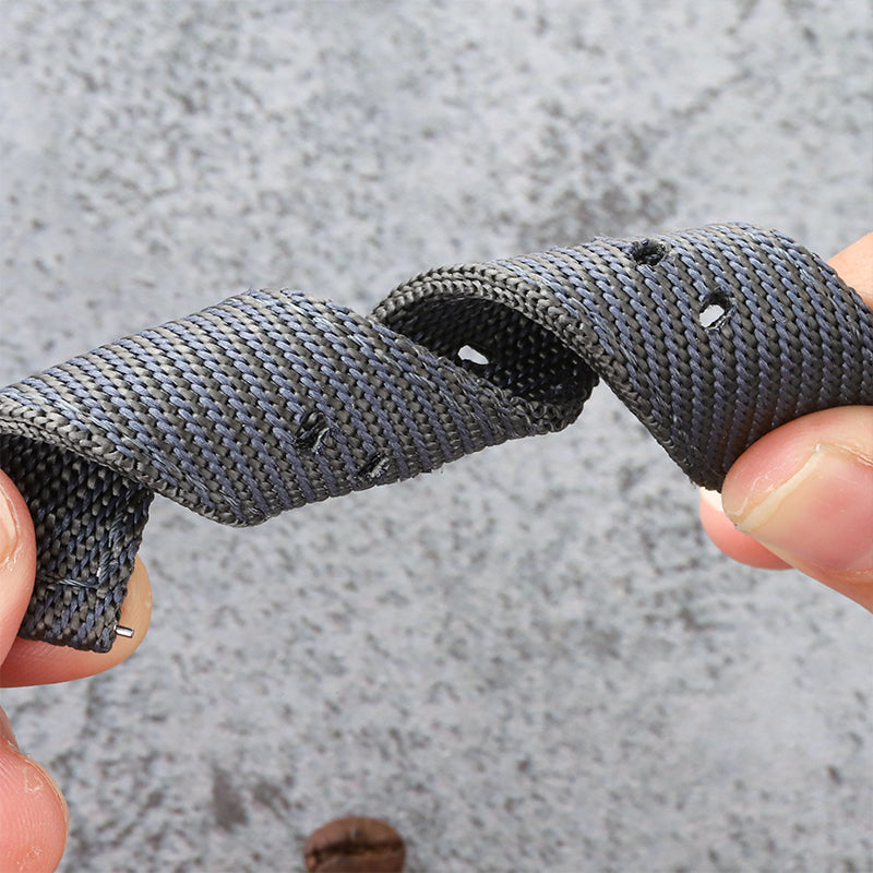Correa de cuero y nailon para reloj, correa de lona de 20mm y 22mm