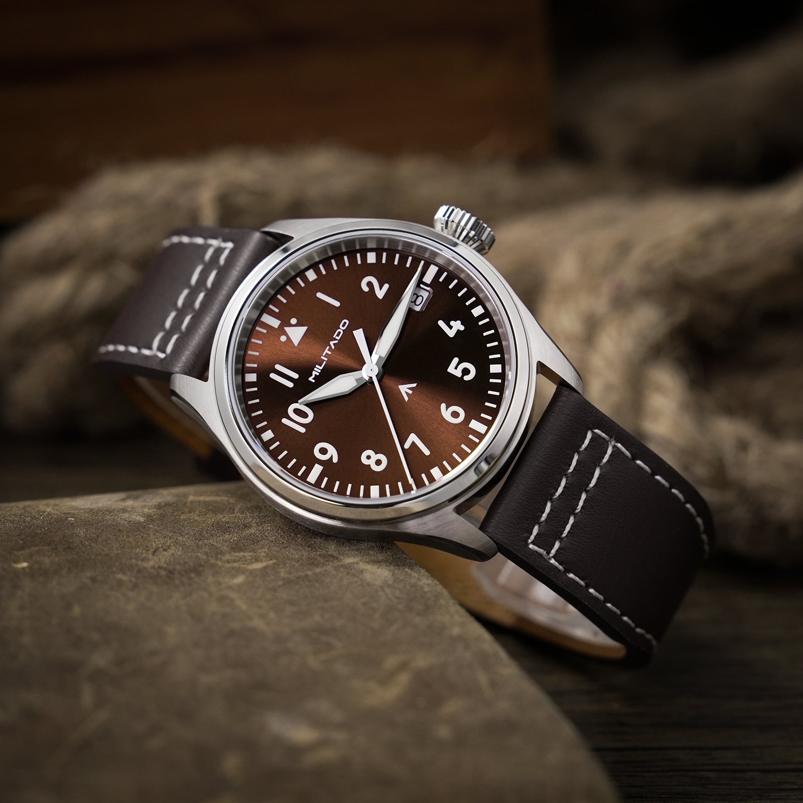 ★EarlyBird★Militado 37mm Pilot Watch ML21