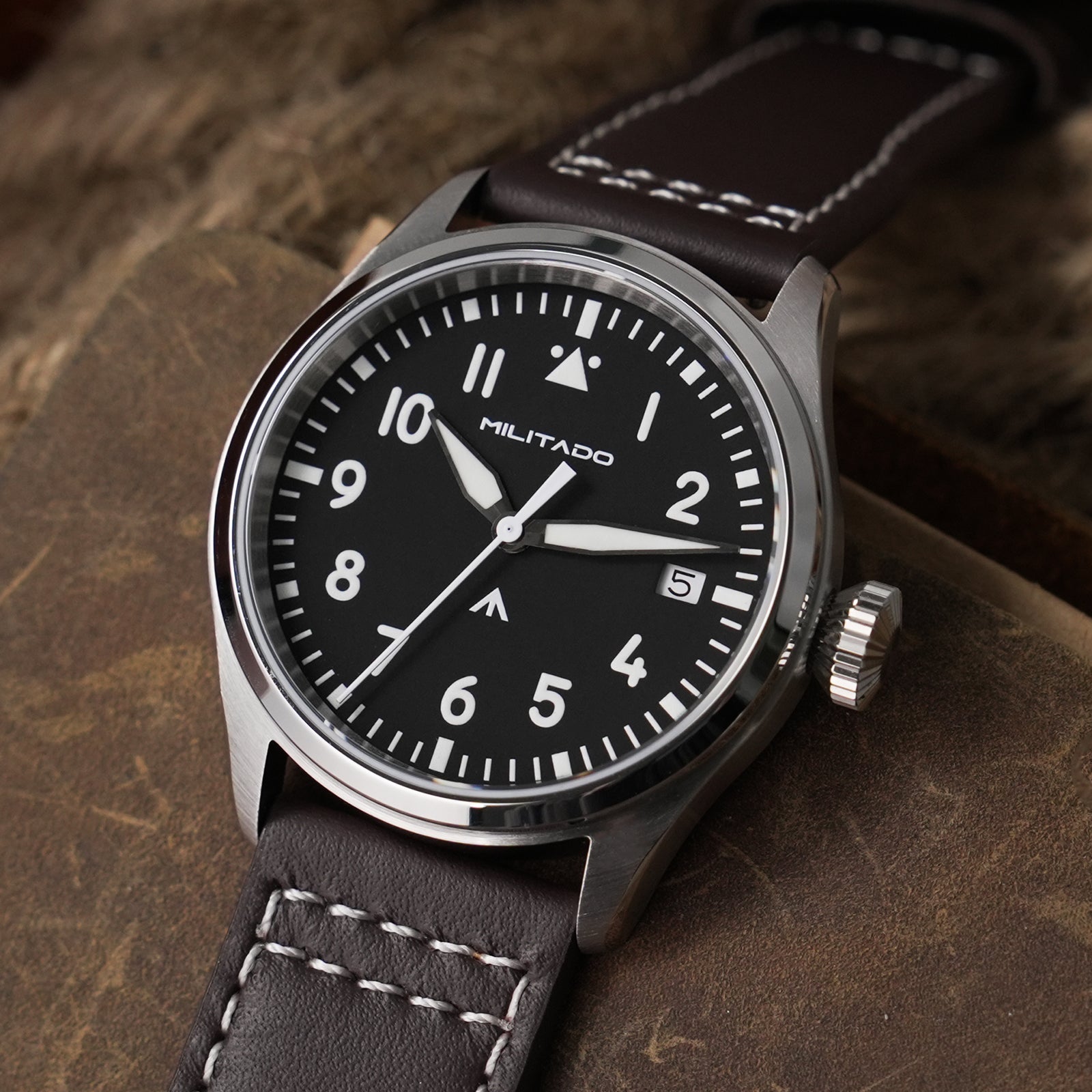 ★EarlyBird★Militado 37mm Pilot Watch ML21