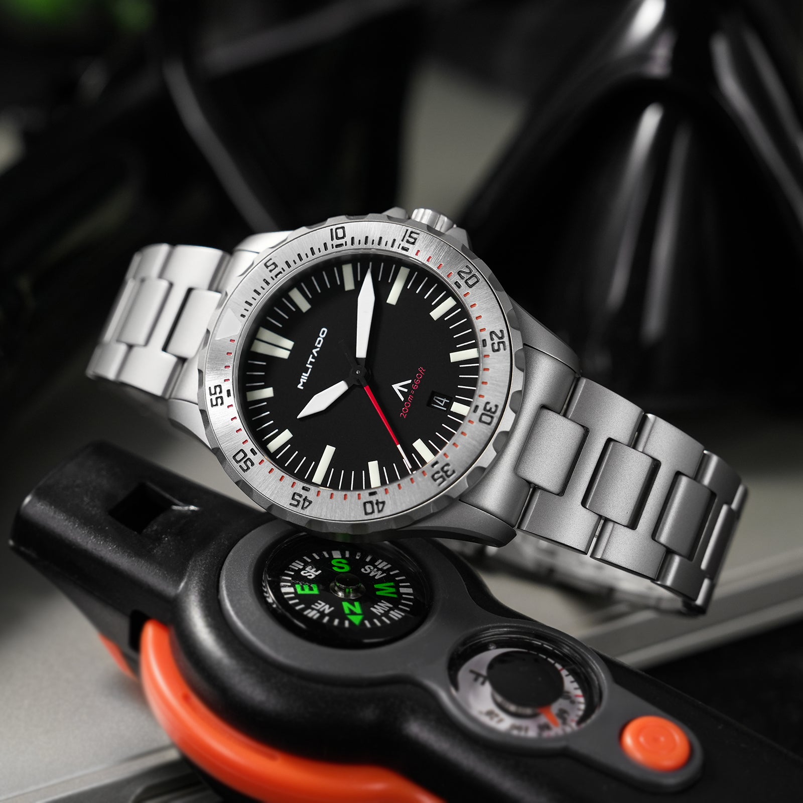 💥Spring Sale💥Militado 39mm Dive Watch Sapphire Crystal Military Watch ML16