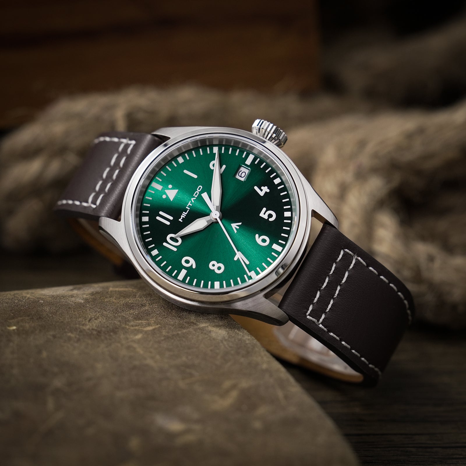 ★EarlyBird★Militado 37mm Pilot Watch ML21