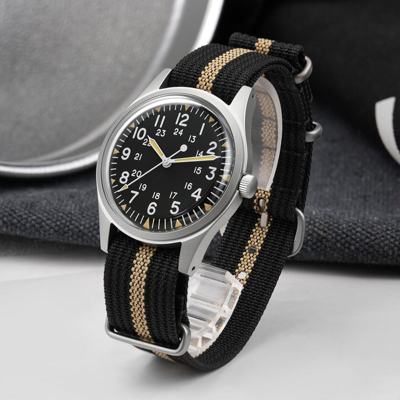 ★11.11 SALE★Militado 36mm High Domed VH31 Field Watch ML07