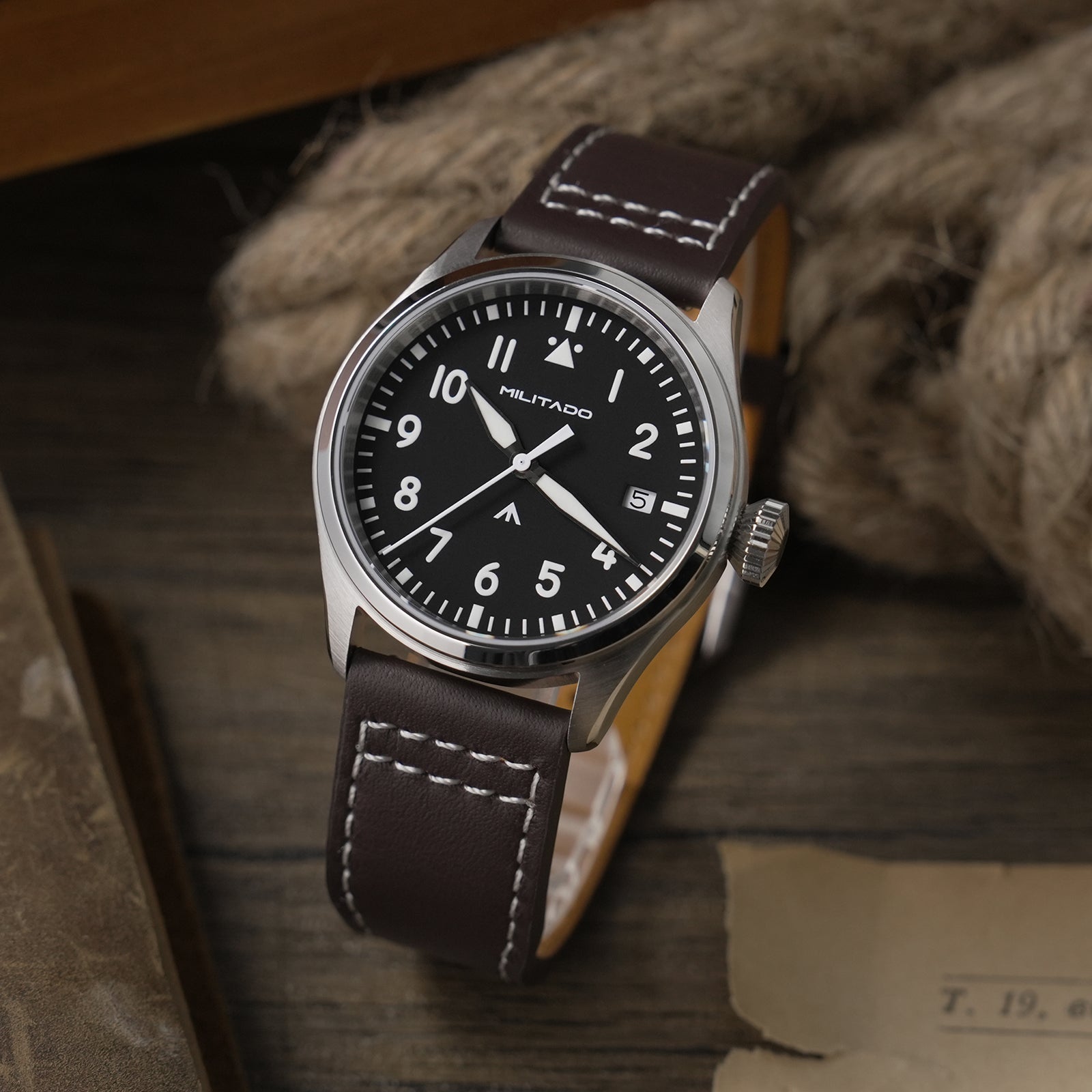 ★EarlyBird★Militado 37mm Pilot Watch ML21