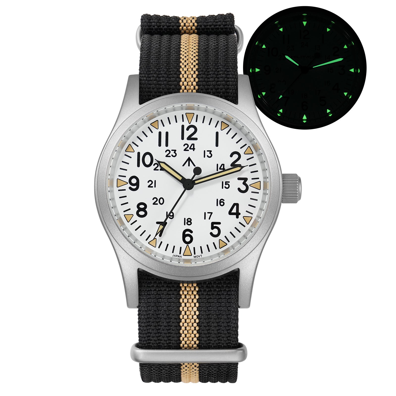 💥Spring Sale💥Militado 38mm Sapphire Crystal Field Military Watch ML05