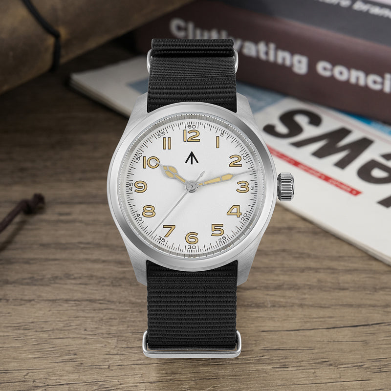 Militado 36 mm Reloj de campo de cuarzo D12 - Agujas tipo lápiz
