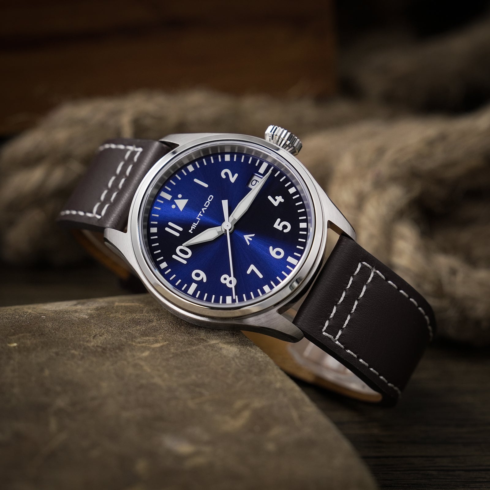 ★EarlyBird★Militado 37mm Pilot Watch ML21