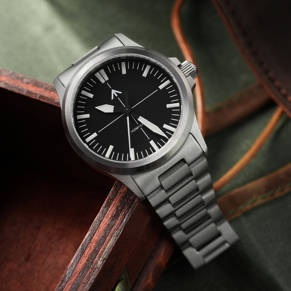 ★SuperOfertas ★Militado 38mm Reloj militar de campo con cristal de zafiro ML05