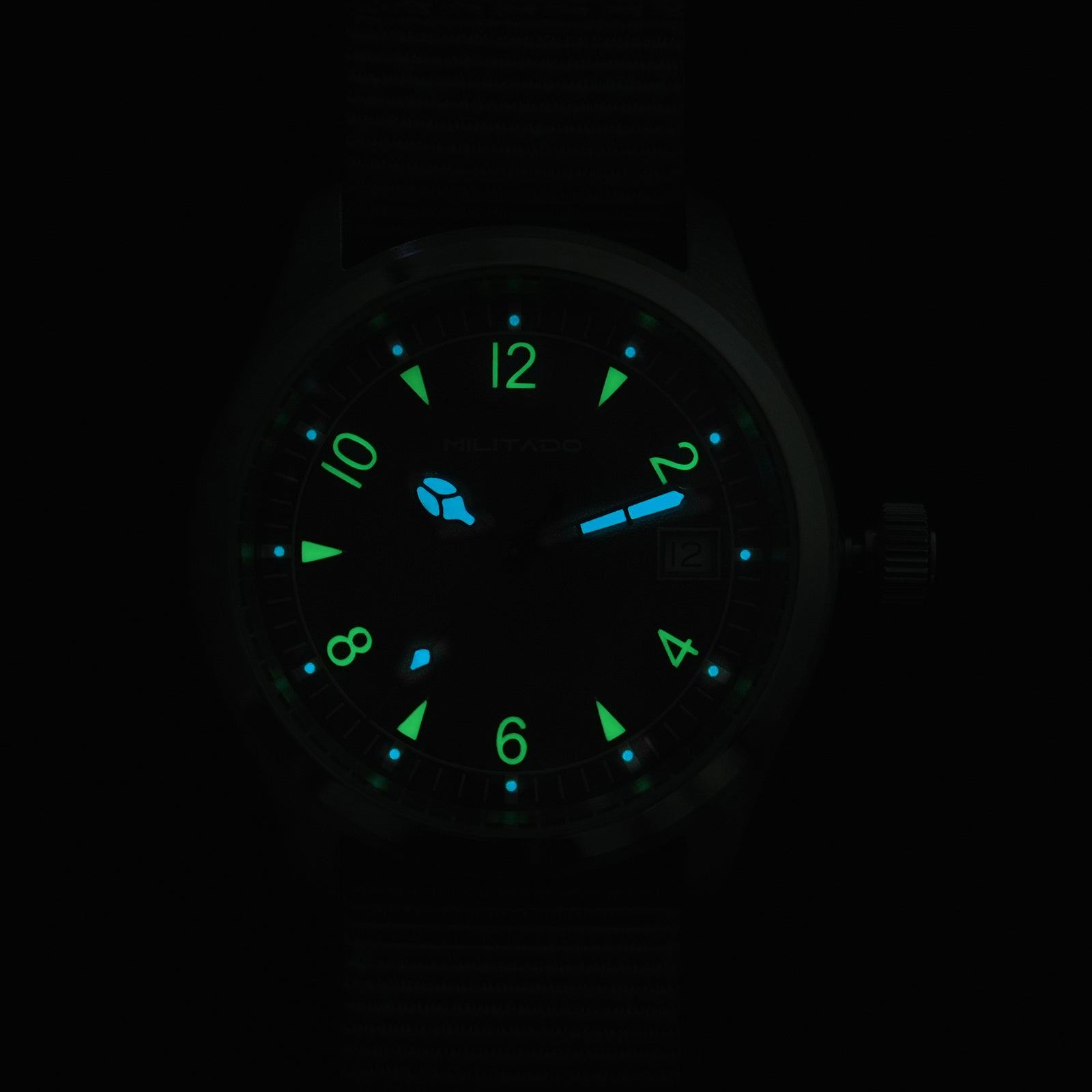 💥Spring Sale💥Militado 38mm Sapphire Crystal Field Watch ML08 Grey Dial