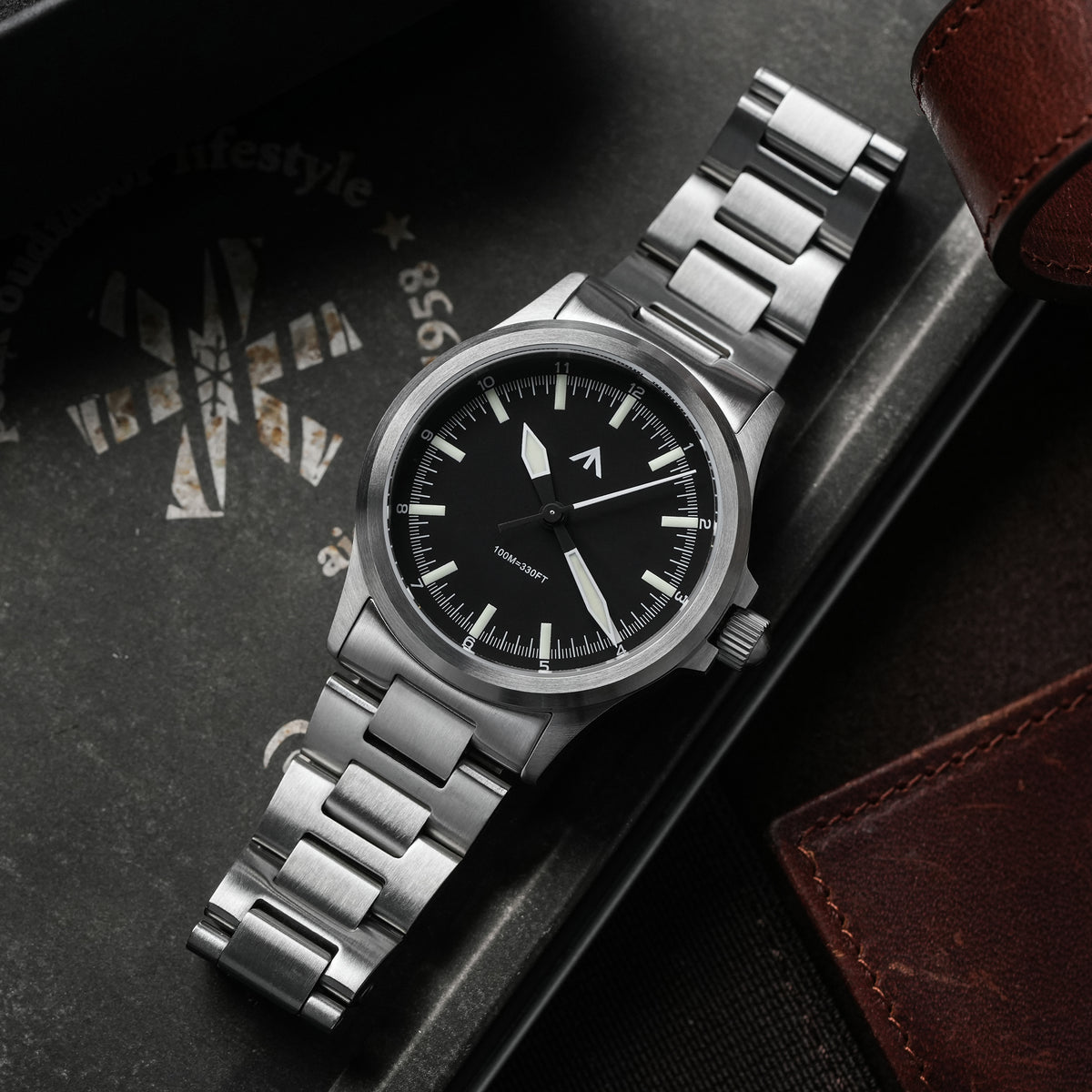 Militado 36mm Field Watch VH31 Sweeping Movt Men Watch ML18