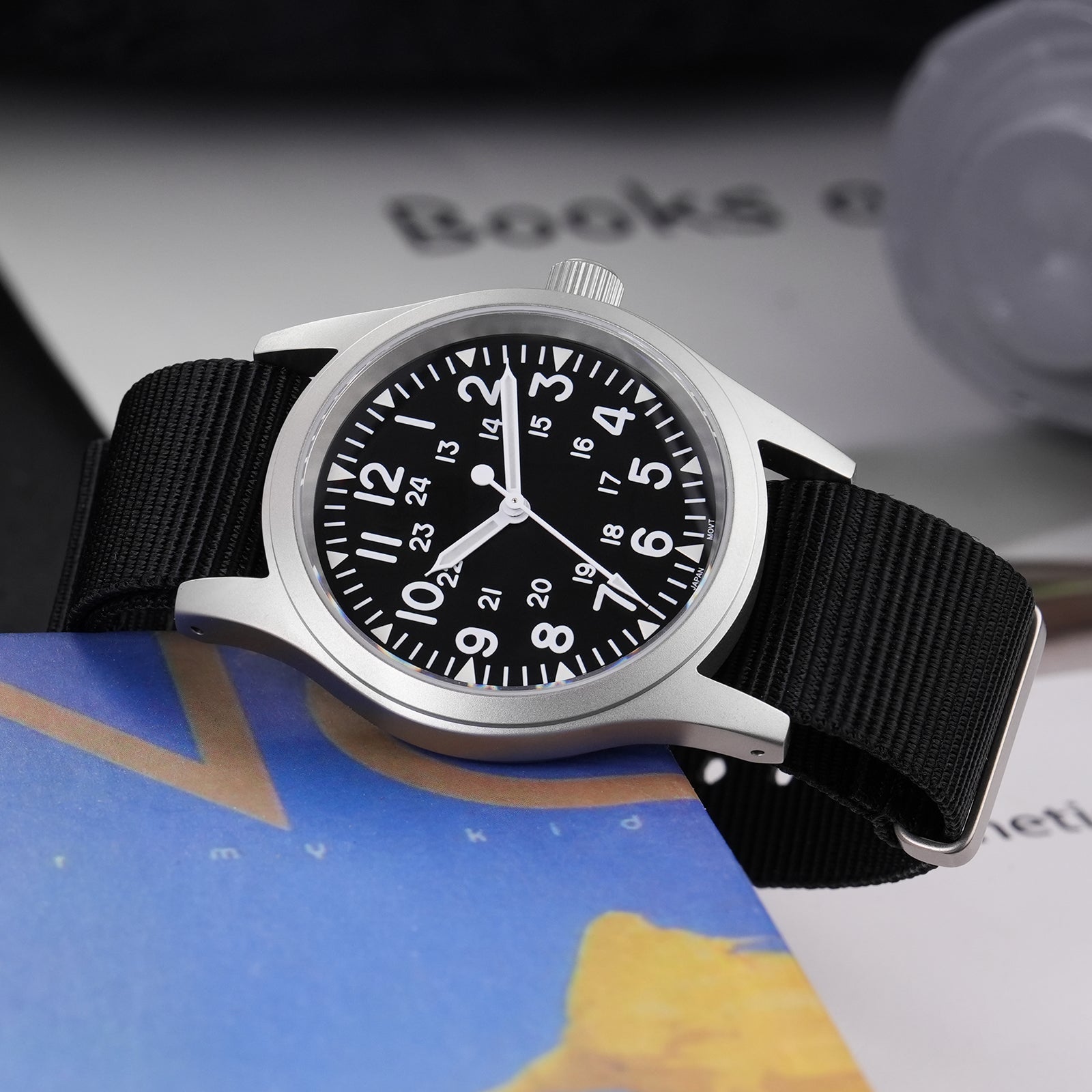 ★11.11 SALE★Militado VH31 Vintage Field Watch ML05 White Dial