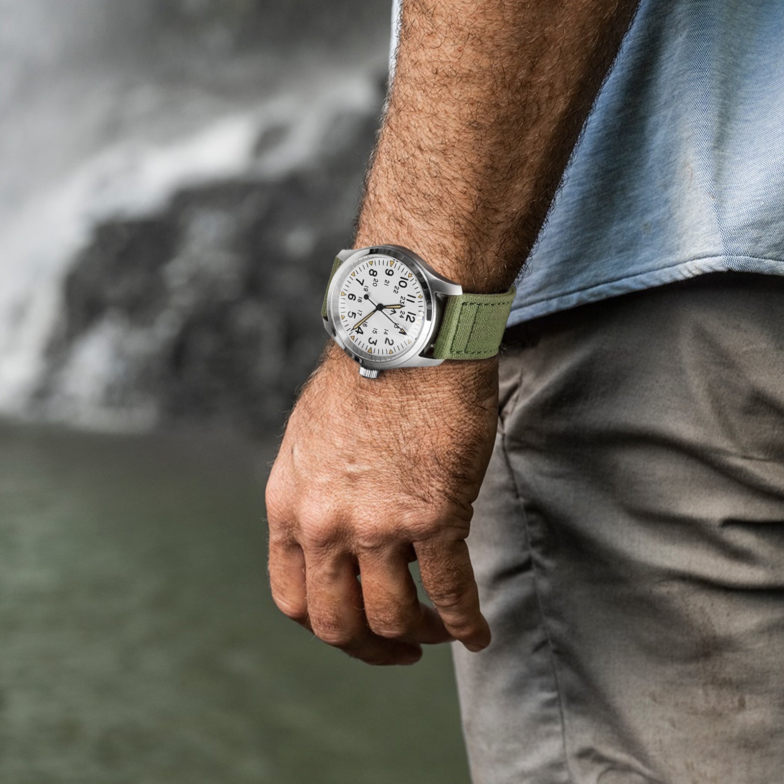 New Arrival Canvas Watch Strap Vintage Watch band 20mm 22mm