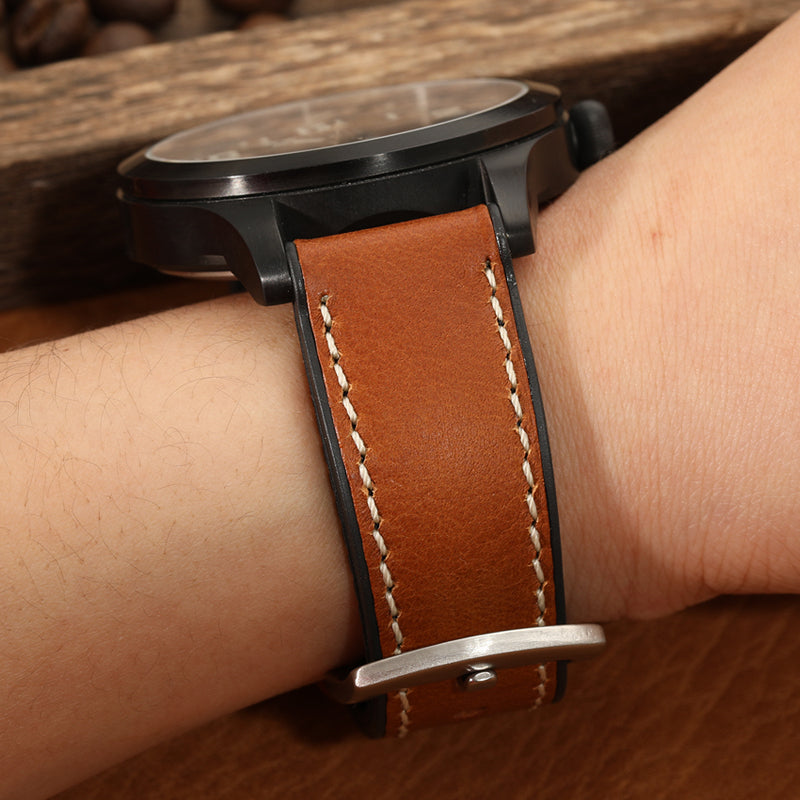 Premium Quality Leather-Fluorine Watch Bands Vintage Strap 20mm 22mm