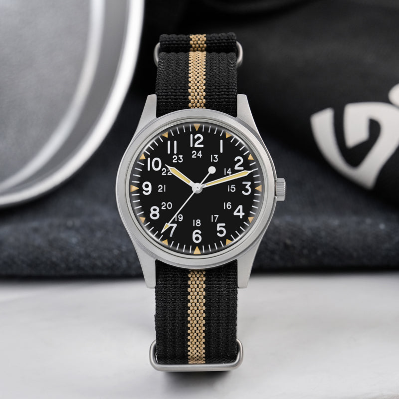 ★11.11 SALE★Militado 36mm High Domed VH31 Field Watch ML07