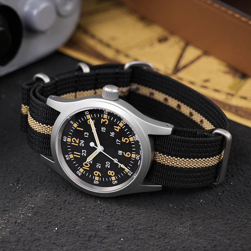 ★SuperOfertas ★Militado 38mm Reloj militar de campo con cristal de zafiro ML05