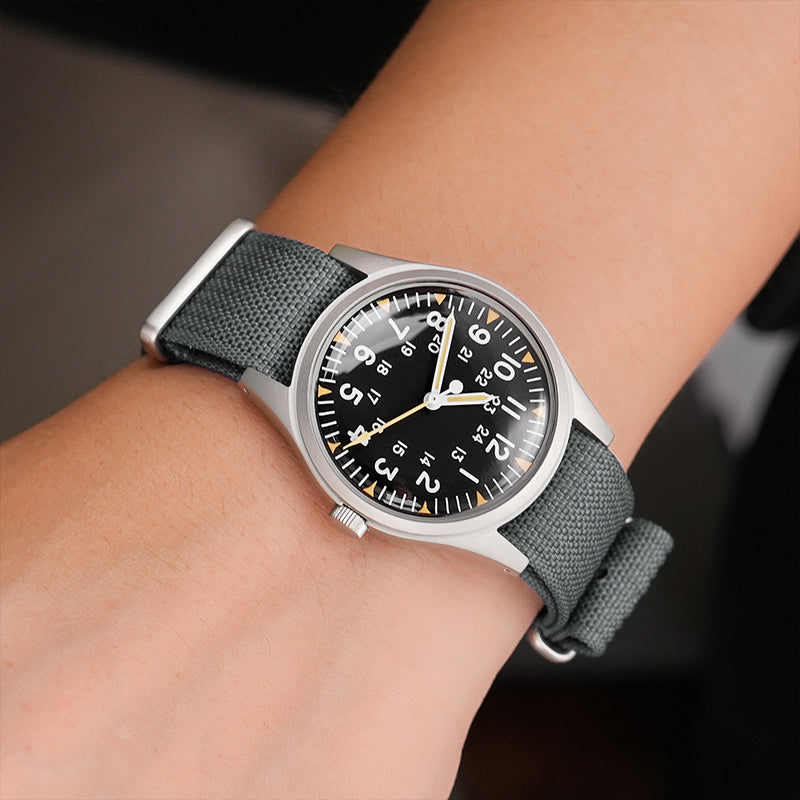 💥Spring Sale💥Militado 36mm High Domed VH31 Field Watch ML07