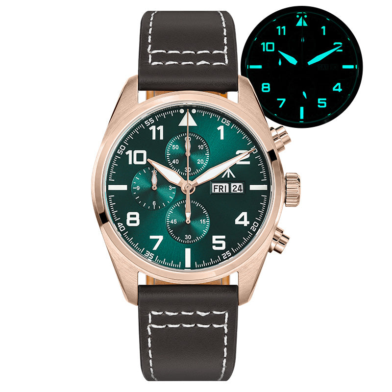 Militado 39mm Vintage Chronograph Quartz Watch ML04