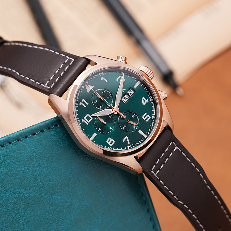 Militado 39mm Vintage Chronograph Quartz Watch ML04