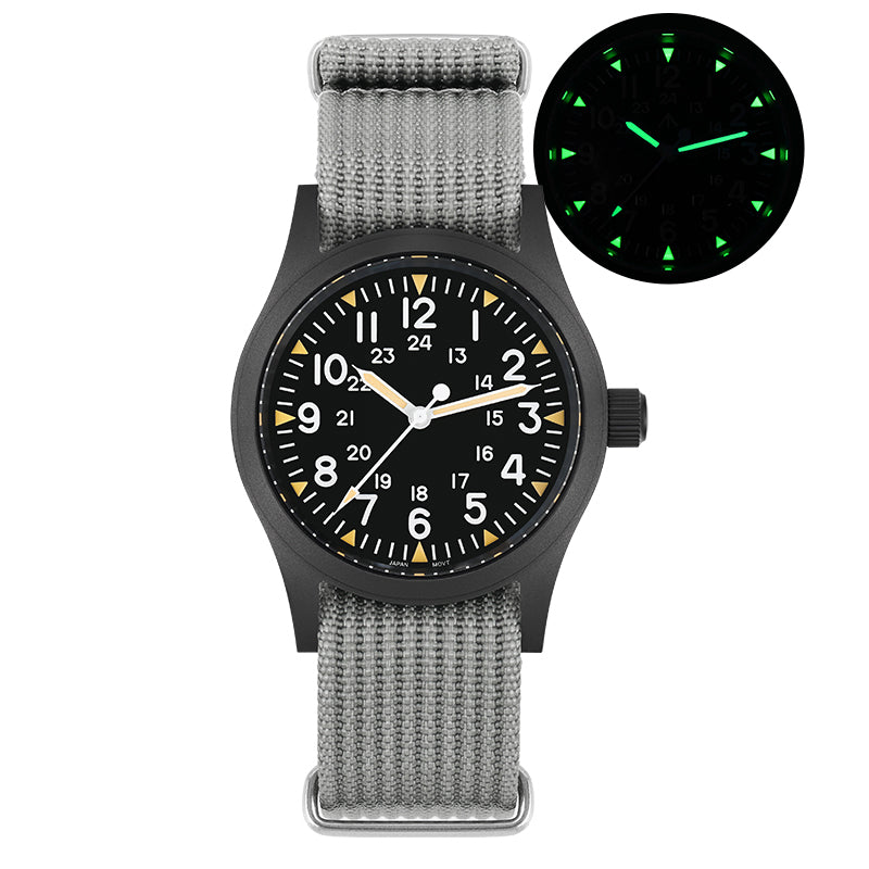 Militado VH31 Vintage Military Watch ML05 Black PVD