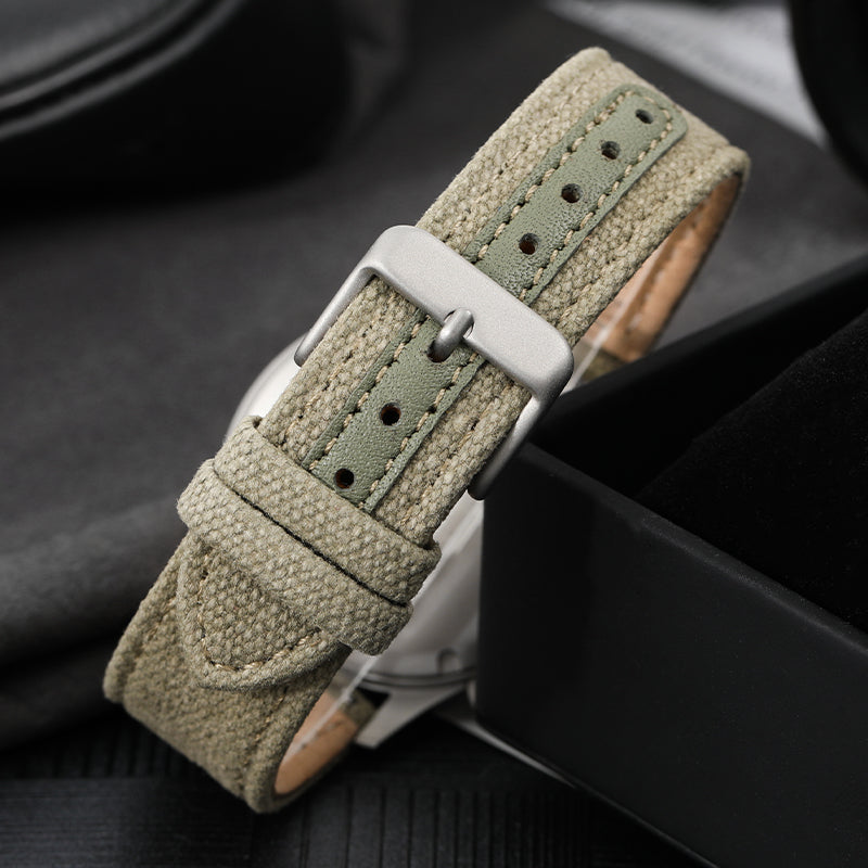 Reloj cronógrafo de cuarzo Militado Retro VK67 con 3 esferas