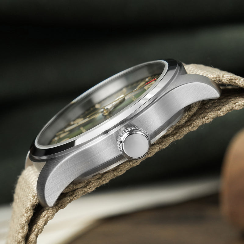 ★11.11 Sale★Militado 38mm Sapphire Crystal Field Watch ML08 Grey Dial