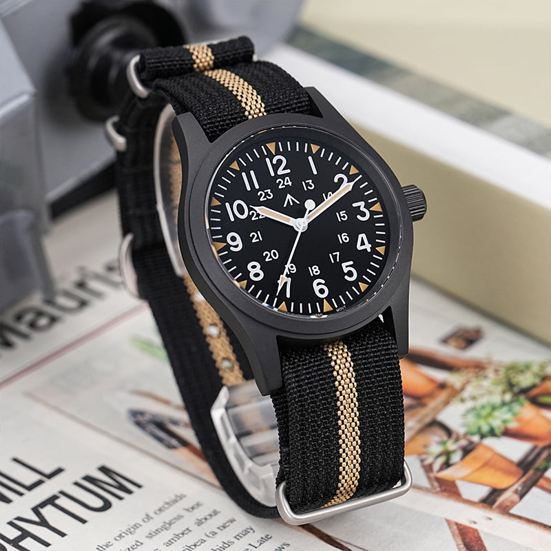 Militado VH31 Vintage Military Watch ML05 Black PVD
