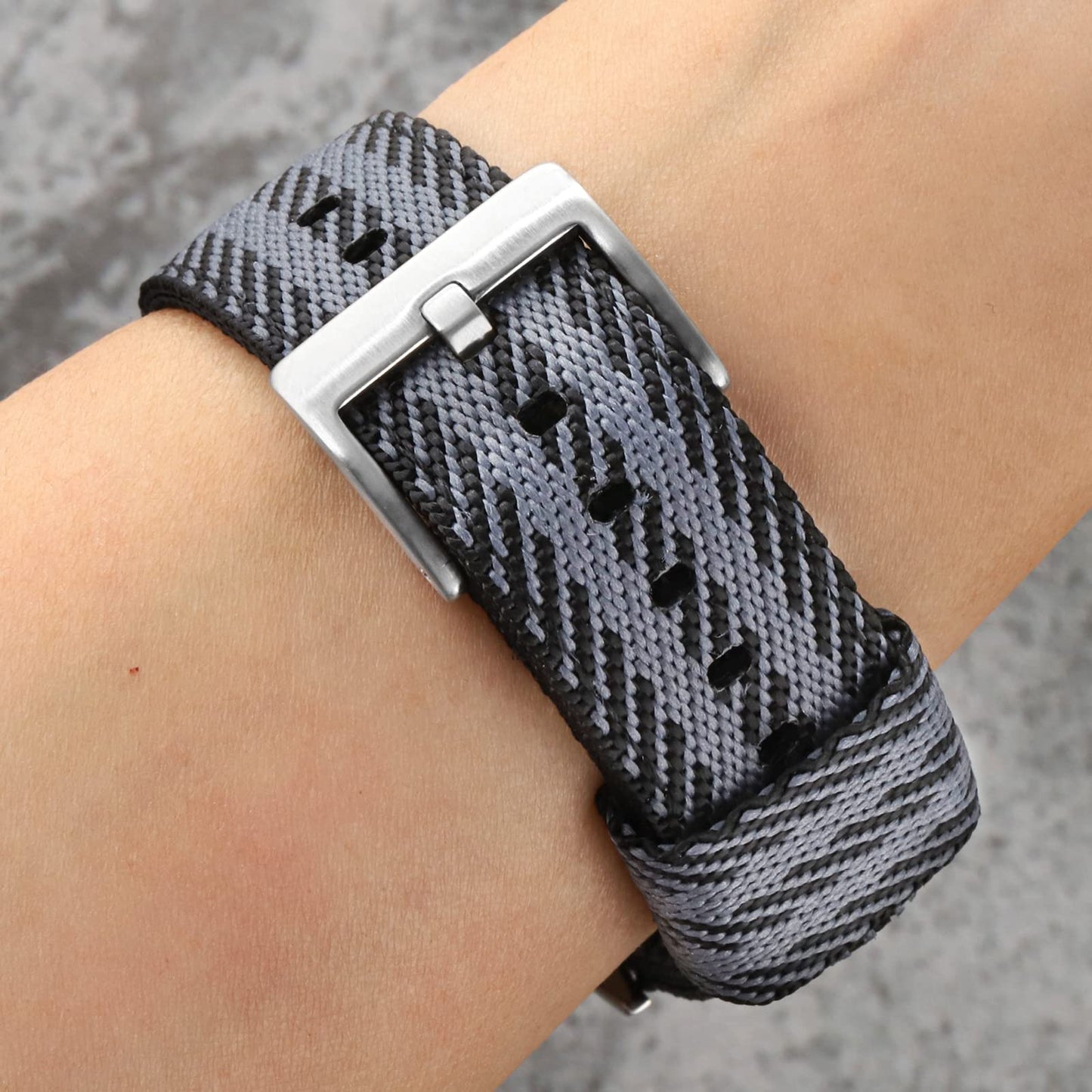 Leather Nylon Canvas Strap Watchband 20mm 22mm
