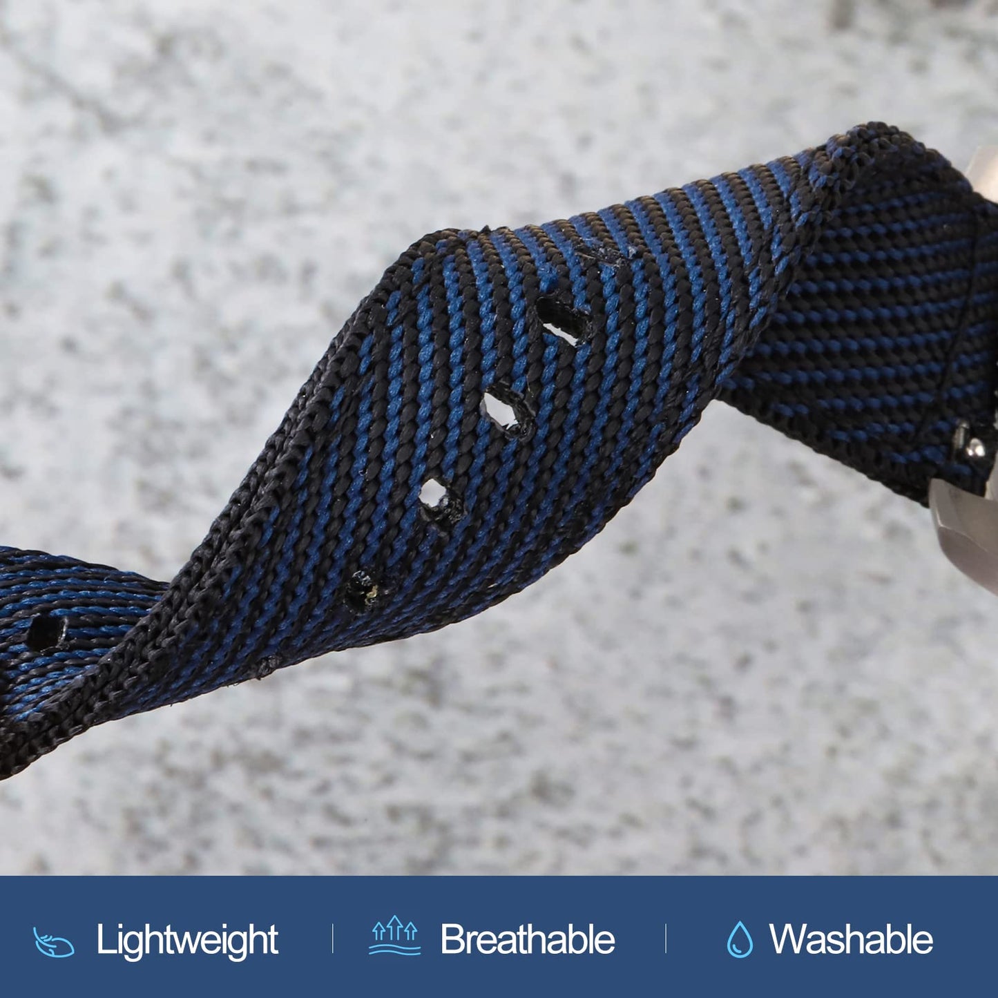 Leather Nylon Canvas Strap Watchband 20mm 22mm