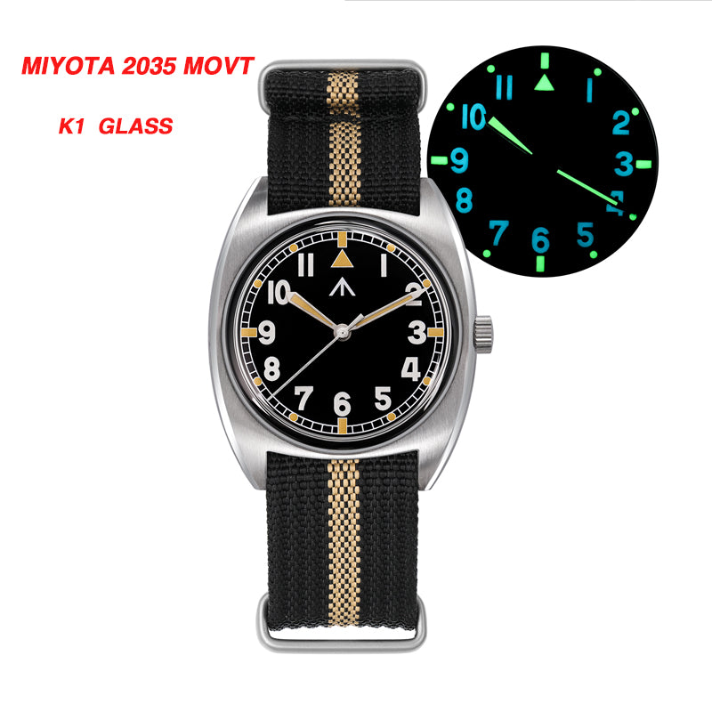 ★SuperOfertas ★Militado 38mm Reloj militar de campo con cristal de zafiro ML05
