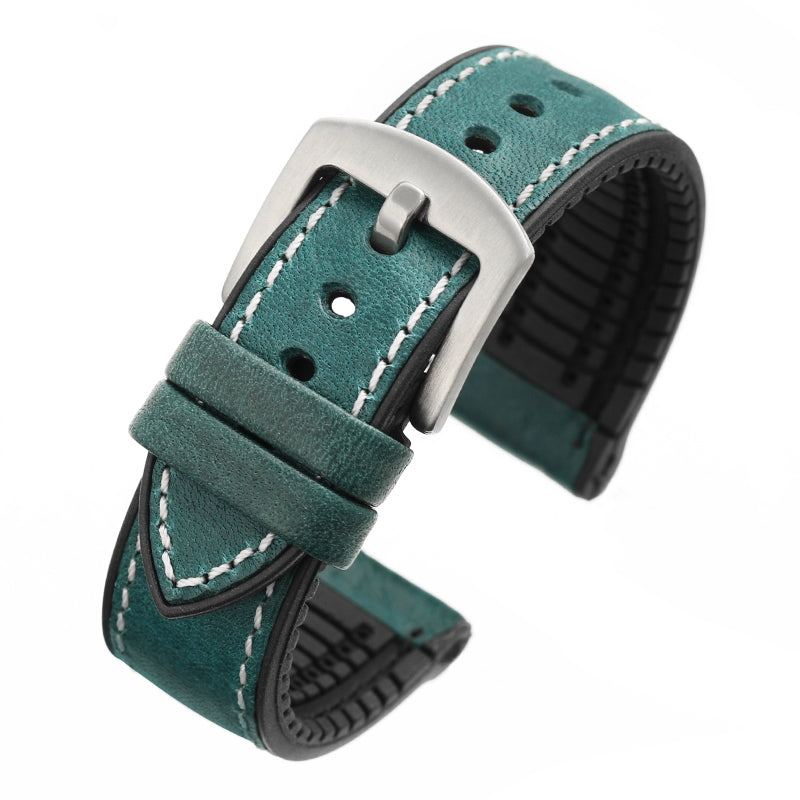 Italy Genuine Leather Strap Blue 20mm 22mm