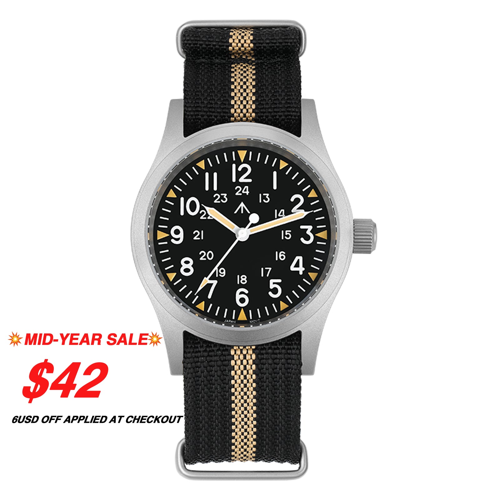 ★SuperOfertas ★Militado 38mm Reloj militar de campo con cristal de zafiro ML05