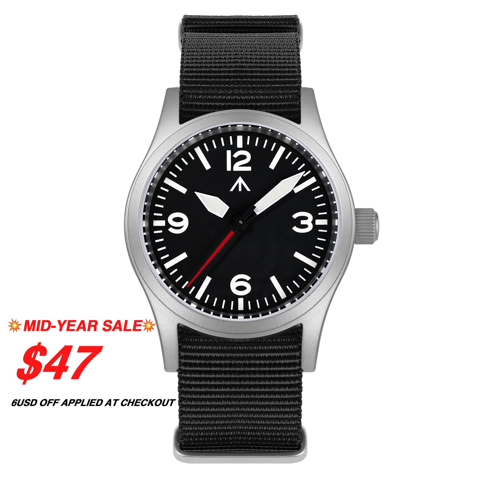 š„Mid-Year Saleš„Militado 38mm Field Watch ML05 369 Dial