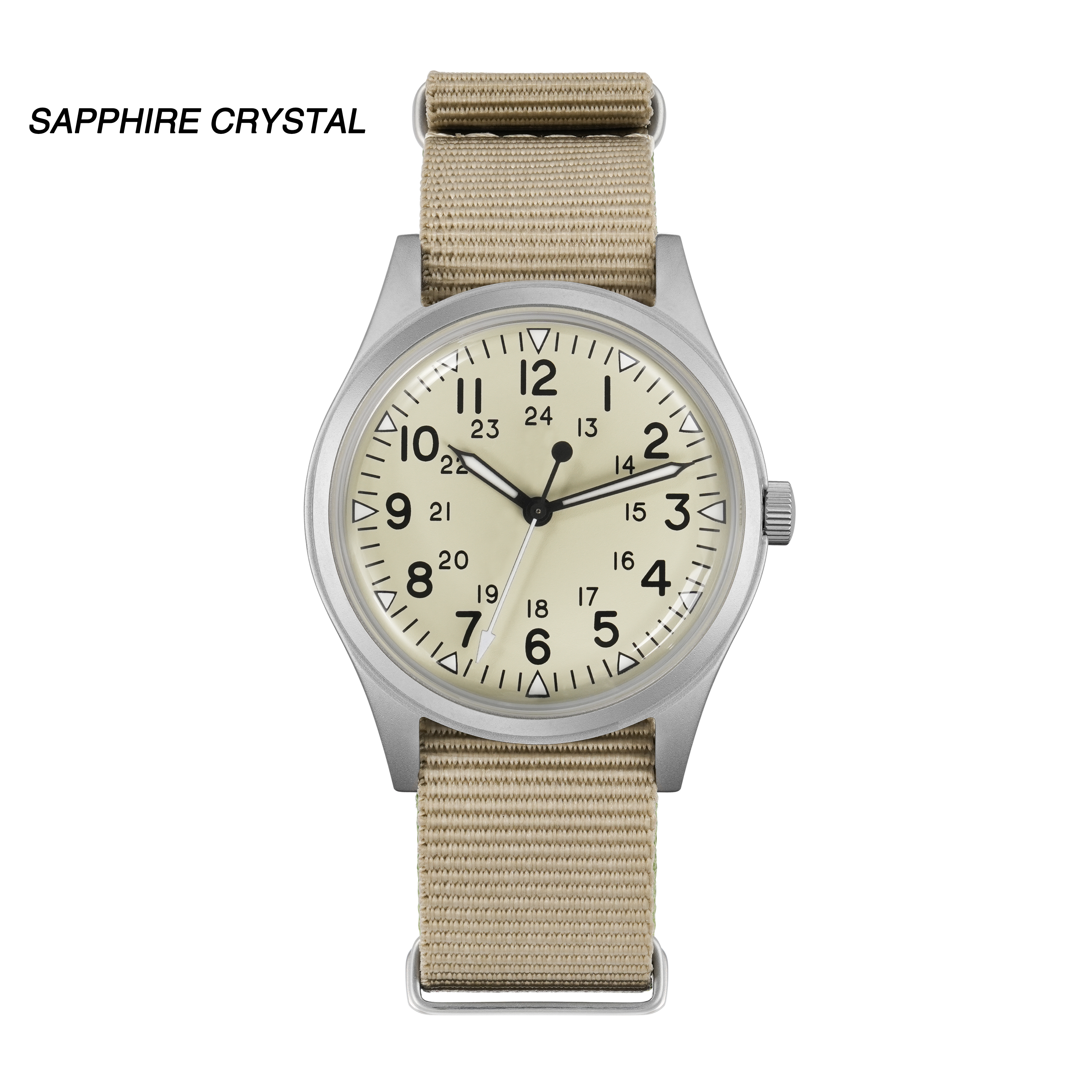 ★11.11 SALE★Militado 36mm High Domed VH31 Field Watch ML07