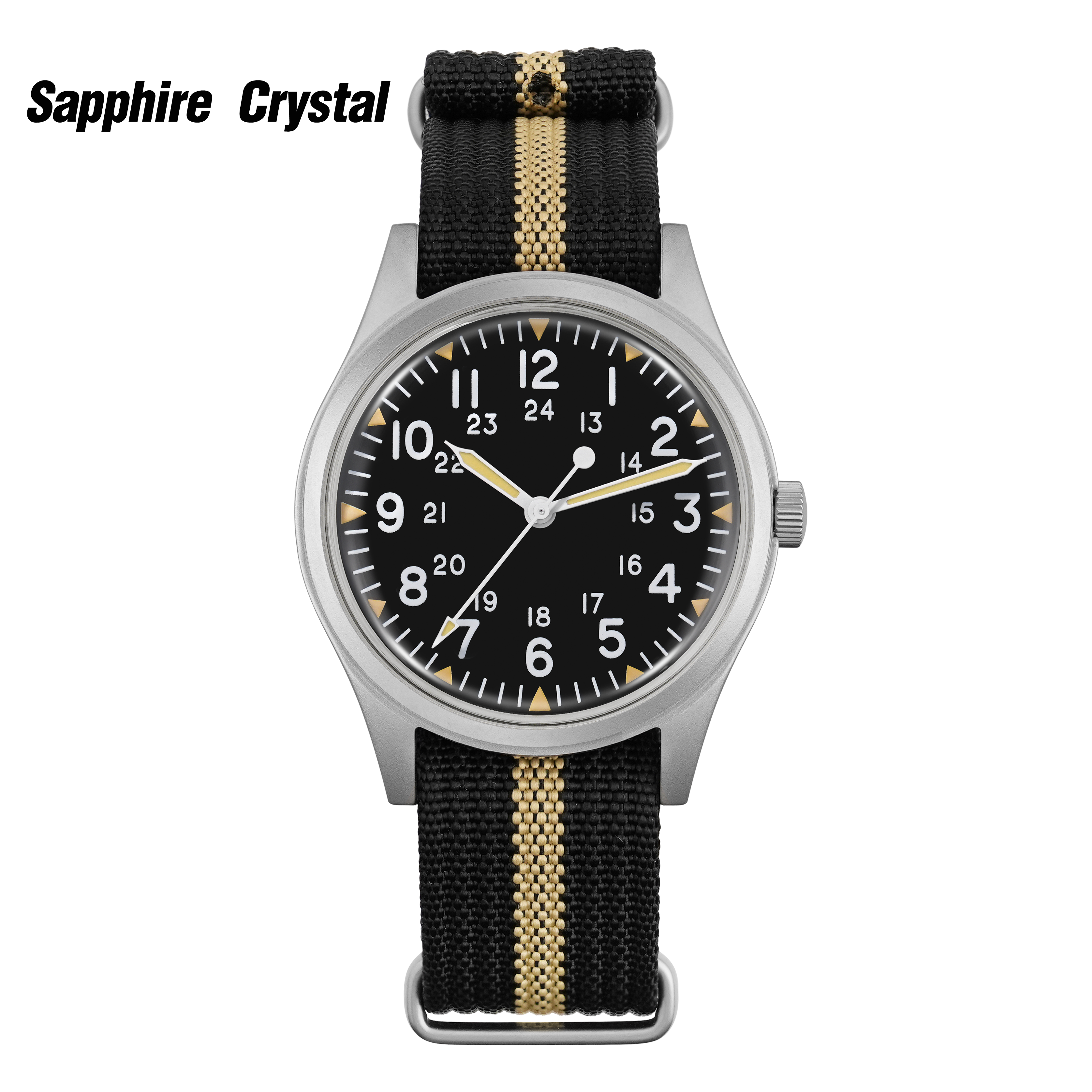 💥Spring Sale💥Militado 36mm High Domed VH31 Field Watch ML07