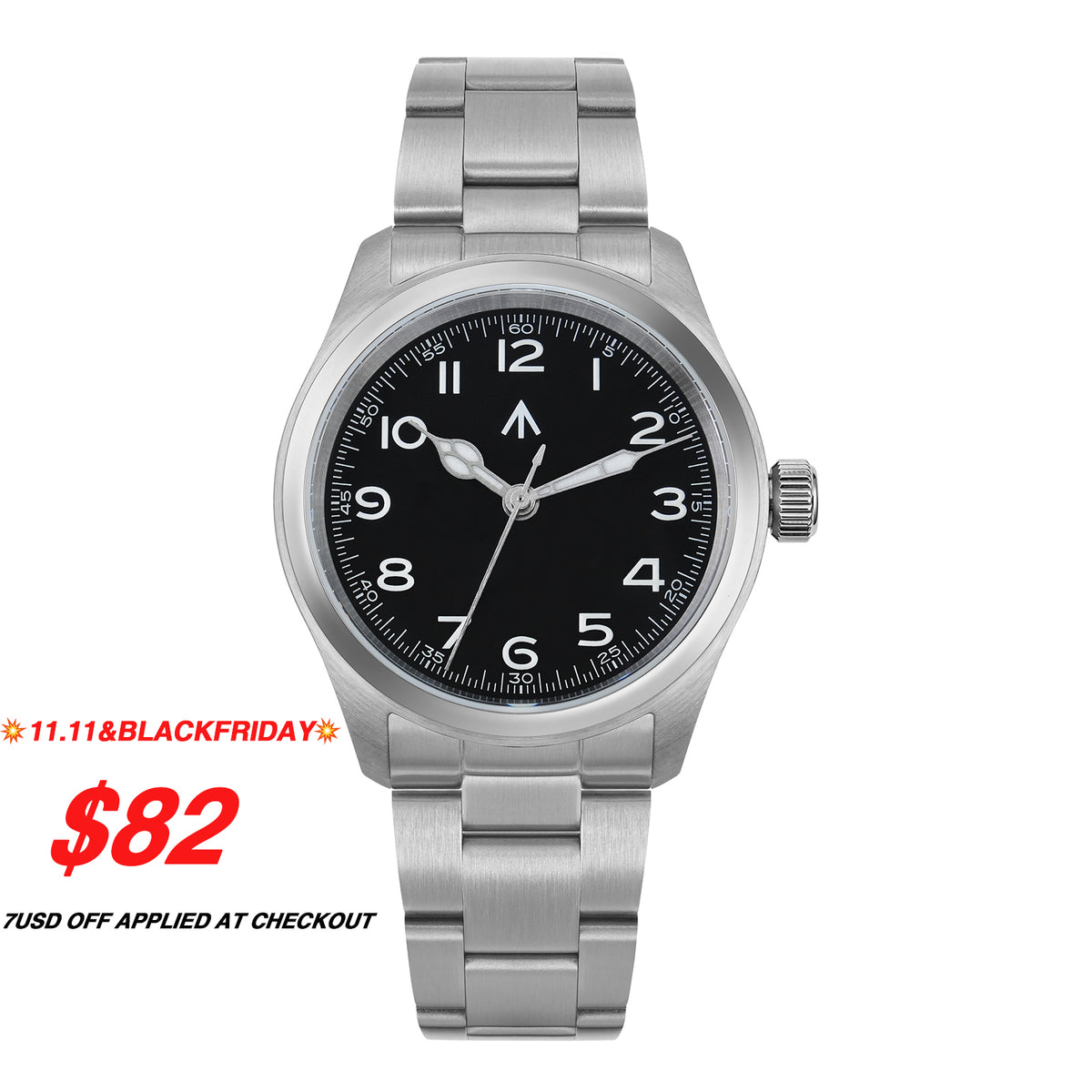 💥11.11&BlackFriday💥Militado 38mm VH31 Retro Field Watch ML08
