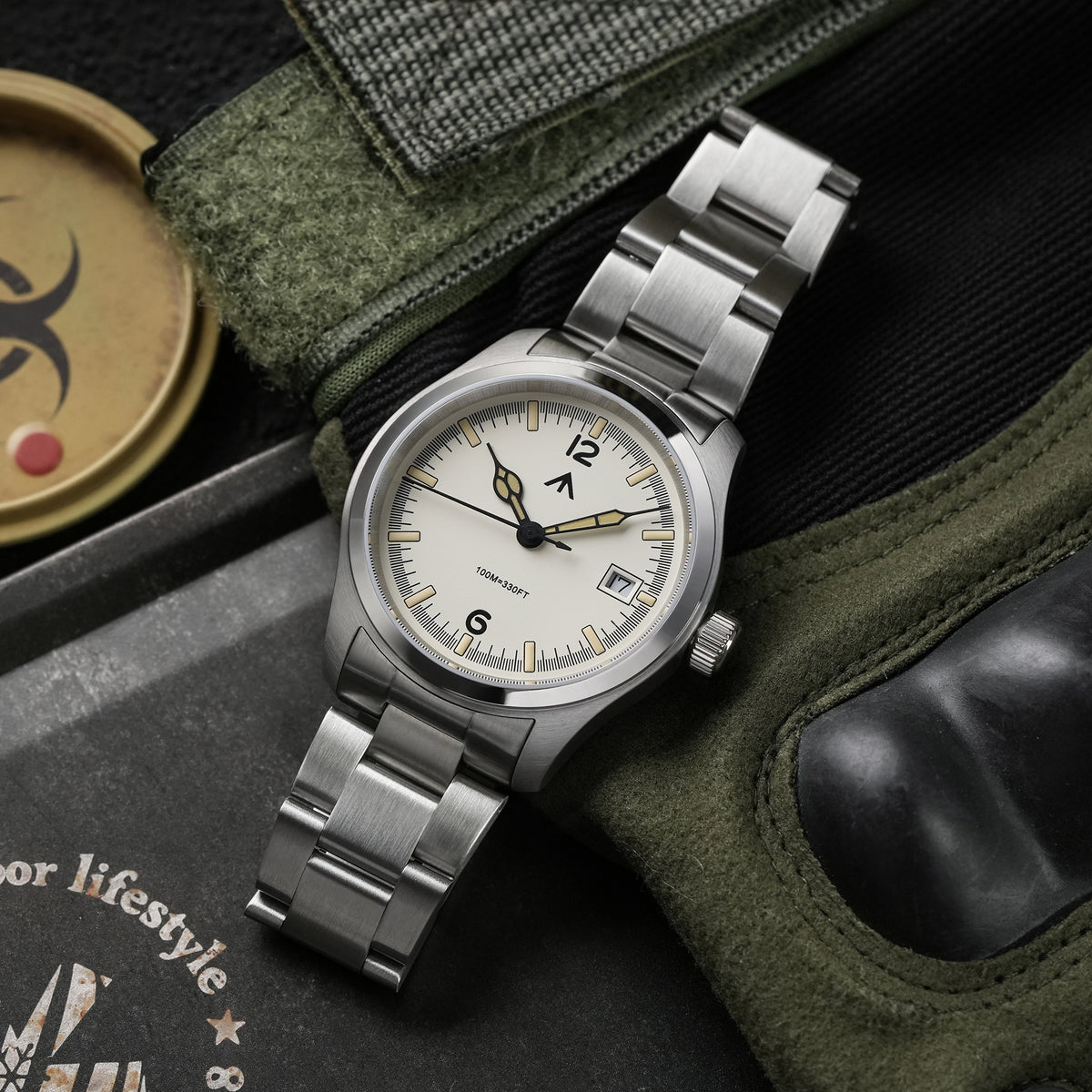 💥New Released💥Militado 38mm Field Watch Ronda 515 Movt Watch ML08