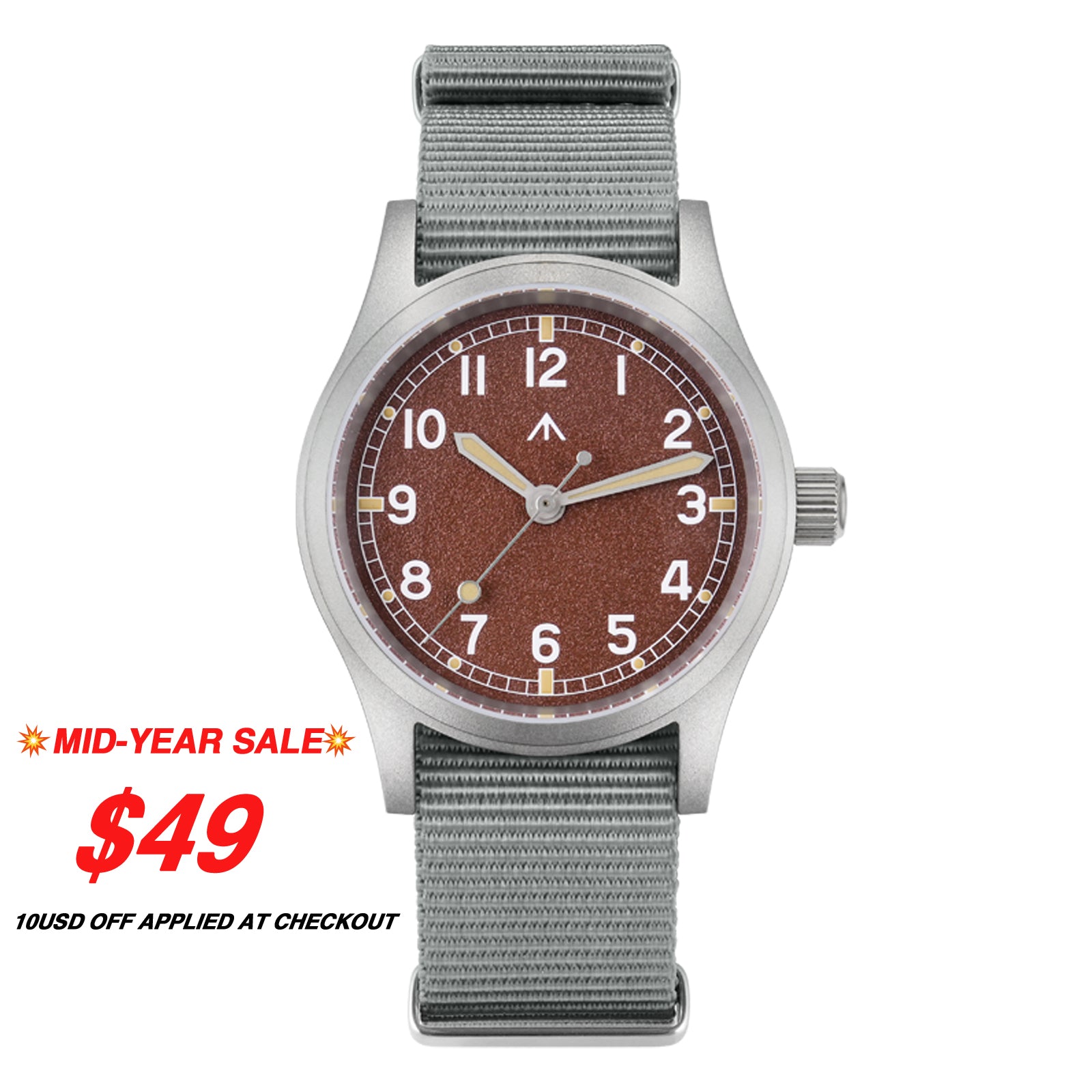 💥Mid-Year Sale💥Militado 38mm Stainless Steel Military Watch ML12