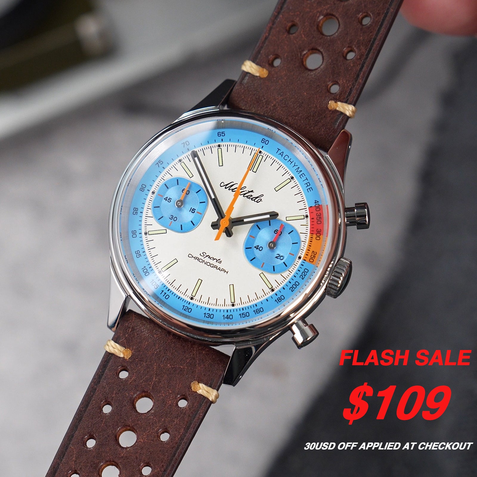 💥Flash Sale💥Militado Miyota 6S21 Chronograph Watch 40mm Men Watch ML23
