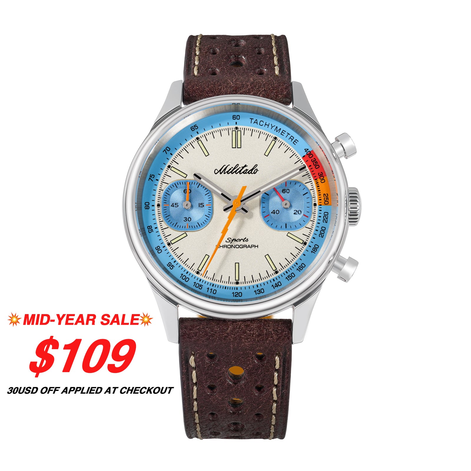 ★SuperOfertas ★Militado 38mm Reloj militar de campo con cristal de zafiro ML05