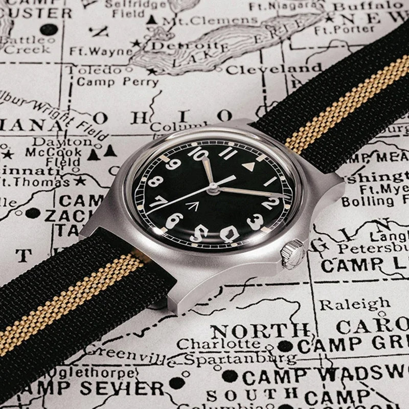 ★Black Friday★RDUNAE Retro Military 36.8mm Men Watch